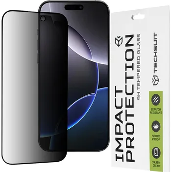 Ochranné sklo Techsuit 111D Privacy Full Glue iPhone 16 Pro Max černé