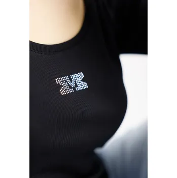 Tričko Monari 8801 černé dlouhý rukáv s kulatým výstřihem Velikost: 42