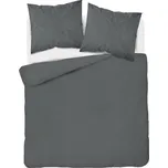 Detexpol Povlečení Adamash 160x200 šedé tmavé jednobarevné pruhy 1 cm Pure 220424932