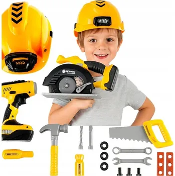 Hra na obchod Sada Malého Kutila Nářadí Pro Děti Helma Šroubovák Vesta