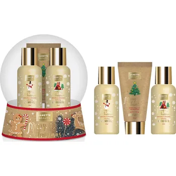 Kosmetická sada VÁNOČNÍ DÁREK – čtyřdílný kosmetický set s dekorativní koulí