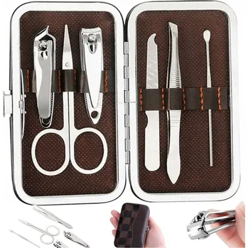 SADA 6 v 1 POUZDRO MANIKÚRU A PEDIKÚRU v POUZDŘE: NŮŽKY, PILNÍK, PILNÍK