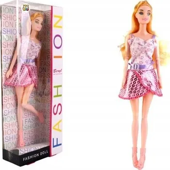 Panenka Růžové lesklé šaty Panenka Beryl Fashion