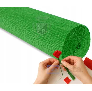 Obraz Krepový papír Krepový Papír floristický Italský 180g 50 cm x 2,5 m Zelený S-563