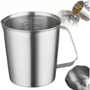 VÍCEÚČELOVÁ KONVICE / DŽEZVA NA KÁVU 1000 ML, HRNEK PRO LATTE ART