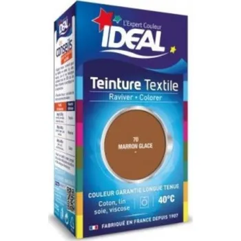 Speciální výtvarná barva Barva na textil IDEAL Teinture Textile, odstín 70 Marron Glace, 40ml + 50g