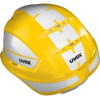 Pracovní přilba Uvex 9772126 - Přilba pracovní ochranná pheos B s reflexní nálepkou, barva žlutá, EN 397