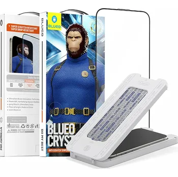 Blueo Crystal ochranné sklo proti poškrábání s aplikátorem iPhone 17 Air černé