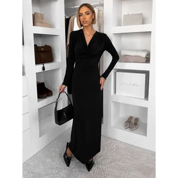 Dámské šaty OLIVINE společenské šaty černá ONESIZE