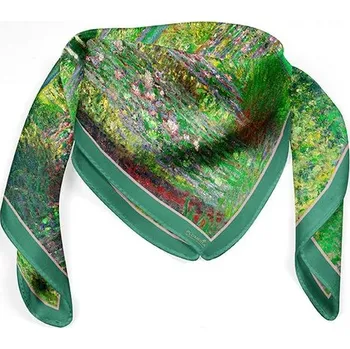 Šátek Hedvábný šátek Japanese Bridge 90x90cm, Claude Monet