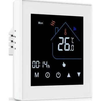 Termostat EwTouch eWeLink WiFi Termostat 16A s barevným displejem, pro přímotopy, bílý HC-T010C-EW-GBW