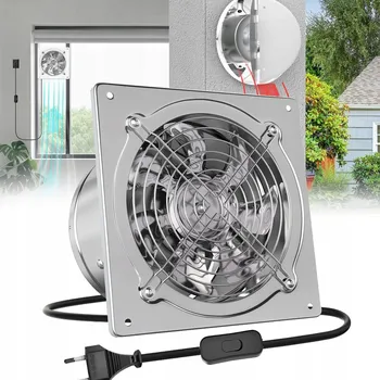 Domácí ventilátor Osový ventilátor nástěnný fi 150 mm TICHÝ VÝKONNÝ