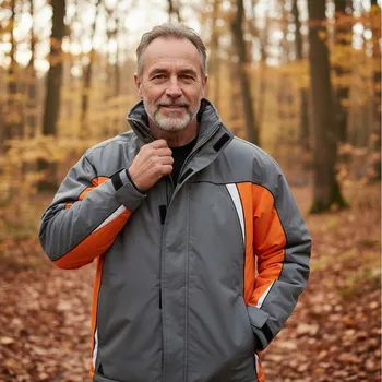 Bunda ODESSA PAD šedo-oranžová S šedo-oranžová