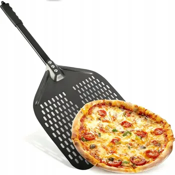 LOPATA NA PIZZU 12 PALCŮ ČTVERCOVÁ HLINÍKOVÁ PERFOROVANÁ