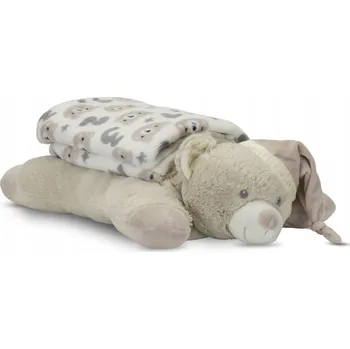 Dětská deka Měkká Deka s Polštářkem 90x75 cm pro Miminko Dárek k Narození Dítěte (Baby Shower)