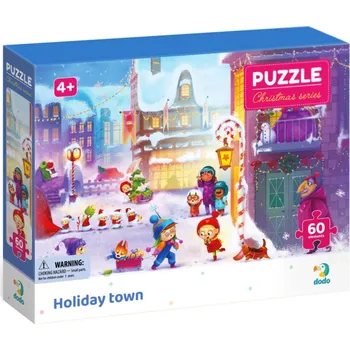 Puzzle DODO Puzzle Vánoce: Prázdniny ve městě 60 dílků