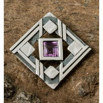 Přívěsek Drakkaria ACANTHA, stříbrný přívěsek s ametystem, Ag 925