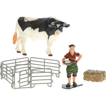 Figurka Mikrotrading MikroTrading Zoolandia Kráva s doplňky