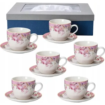 Čajovo-kávový servis ŠÁLKY S PODŠÁLKY pro 6 osob CR6K 12 ks SIA