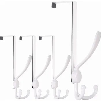 Věšák Hák Háček Věšák na Dveře Bílý 4ks