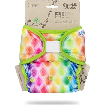 Plenkové kalhoty Duhové plamínky - svrchní kalhotky s FLEECE kapsami sz