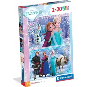 Puzzle Puzzle 2 x 20 dílků. Super barvy. Ledové Království (Frozen)