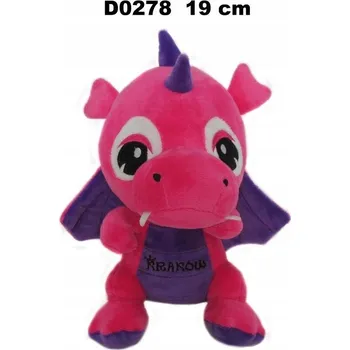 plyšák Plyšová Hračka Drak dinosaurus Krakov růžová - 19 Cm