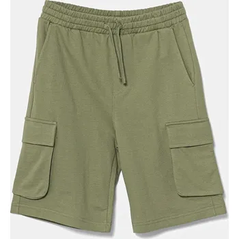 Chlapecké kraťasy Bavlněné šortky United Colors of Benetton 39DJC902N.G.Seasonal zelená 78X, vel. 122