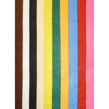 TEMPUS Dekorační filc 29,7 x 21 cm 10 ks mix barev