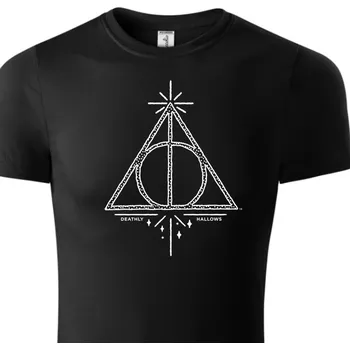 Chlapecké tričko Fenomeno Dětské tričko Deathly Hallows - černé Velikost: 158cm/12 let