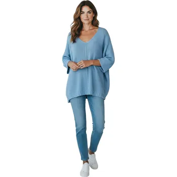 Dámský svetr Fashion Dámský svetry MILANA Barva: Modrá