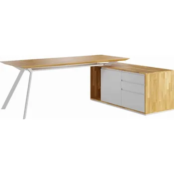 Psací stůl Bílý rohový psací stůl Future active style 180x70cm - Bílá , NE , Práva , 160x70 cm