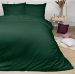 Darymex Saténové povlečení 160x200 zelené tmavé pruhy jednobarevné Cizgili damašek 220424312