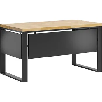 Psací stůl Půdní psací stůl 140x70 cm s dřevěnou deskou a směsmi - Bílá , ANO , 180x70 cm