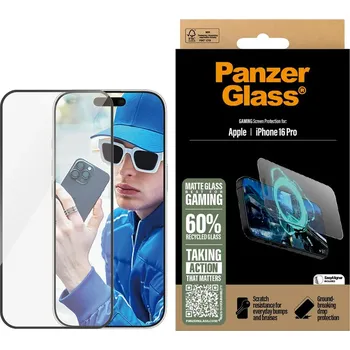 Telefonní příslušenství PanzerGlass Ultra-Wide Fit herní ochranné sklo iPhone 16 Pro matná černá