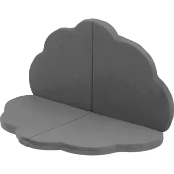 Hrací deka PLUSH NEST Plyšová hrací podložka ve tvaru květu Samet 120 × 120 × 5 cm šedá