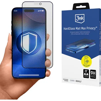 Telefonní příslušenství 3mk HardGlass Matt Max tvrzené sklo na displej iPhone 17 Pro Privacy