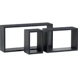 Polička LOOMI - sada 3 ks, MDF, více barev Barva: šedá 231169746