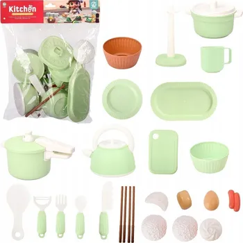 Sada nádobí SADA NÁDOBÍ PRO DĚTI NA HRANÍ 2 KS. KUCHYŇSKÝ SERVIS HRNCE + PŘÍSLUŠENSTVÍ