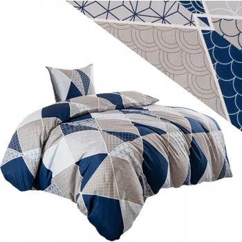 Povlečení Povlečení 140x200 2dílné, povlak 70x80 hladké Eusebia Home, zip, geometrický vzor