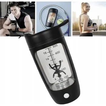 ELEKTRICKÝ ŠEJKR NA PROTEINY 600ML PŘENOSNÝ ELEKTRICKÝ ŠEJKR USB Černý