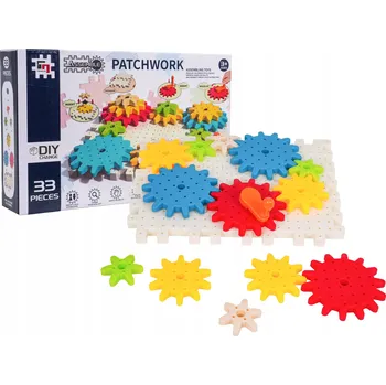 ostatní stavebnice Barevná Sada Stavební Stavebnice STEAM 33 dílů pro Děti Ozubené Kolo