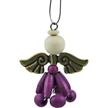 Vánoční ozdoba Vánoční ozdoba anděl ve fialovém