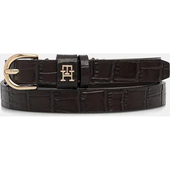 Opasek Kožený pásek Tommy Hilfiger AW0AW17758 hnědá 89X, vel. 90