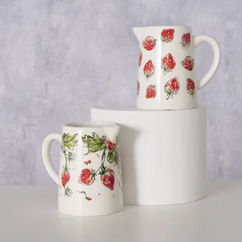 Boltze Home Keramický džbán STRAWBERRY, s motivem jahod, 500 ml