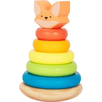 Dřevěná hračka BusyKids Dřevěná pyramida Liška