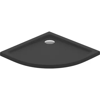 Sprchová vanička CERSANIT 3D Sprchová vanička Cersanit Tako 80x80x4 černá matná čtrtkruhová R55, S204-033 S204-033