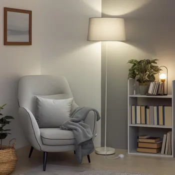 Lampička Brilagi - LED Stojací lampa CERIA 1xE27/40W/230V pr. 45 cm šedá/bílá