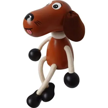 Figurka KROKIDO KROKIDO Pejsek hnědý - ručně malovaná dřevěná figurka