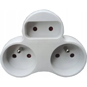 Elektrická zásuvka Elektrická Zásuvka rozbočka Promax bílá